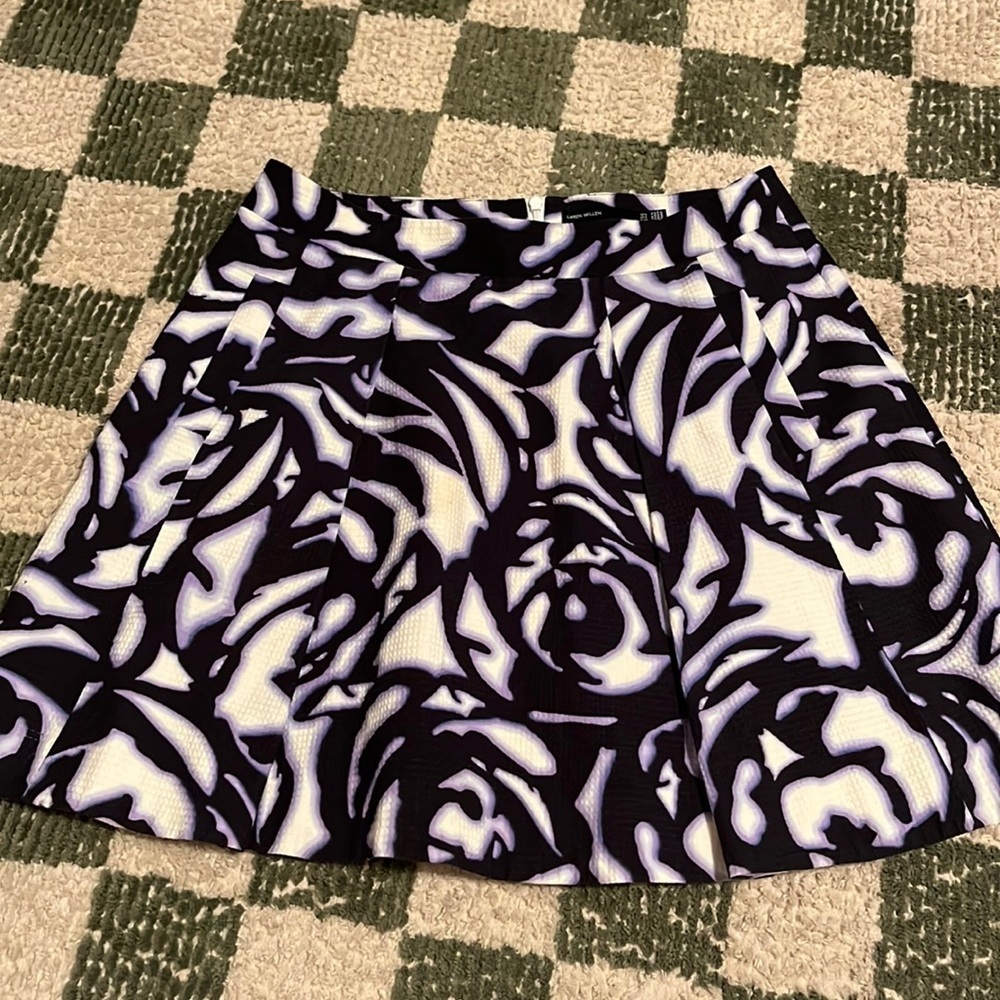Karen Millen blue/purple abstract skirt